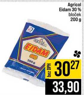 Agricol Eidam 30% bloček 200 g 
