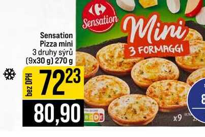 Sensation Pizza mini 3 druhy sýrů (9x30 g) 270 g
