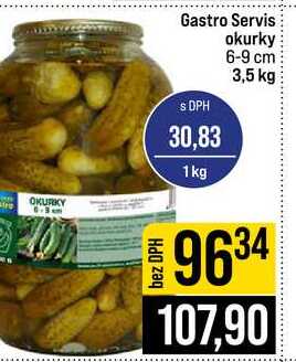 Gastro Servis okurky 6-9 cm 3,5 kg 