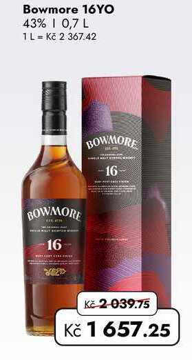 Bowmore 16YO 43% 0,7 L