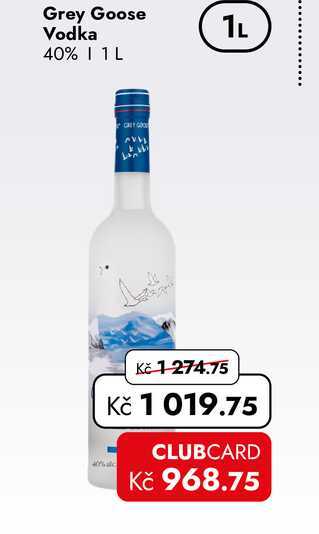 Grey Goose Vodka 40% 1L