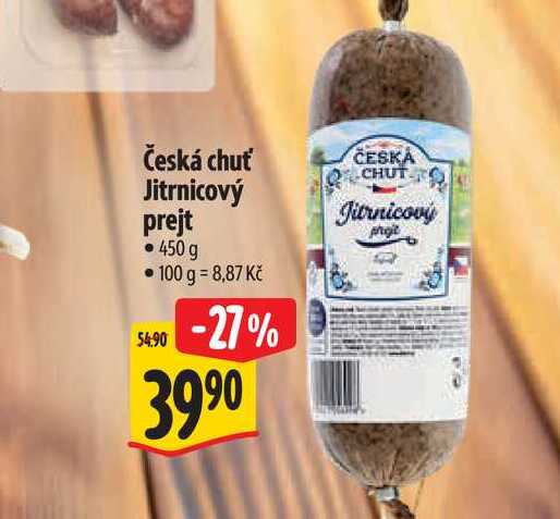 Česká chuť Jitrnicový prejt 450 g