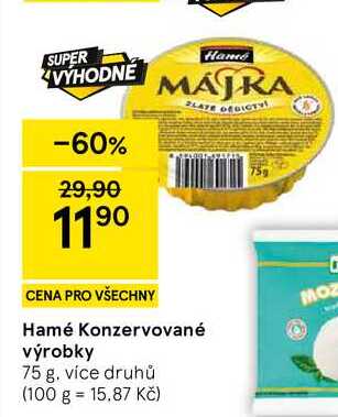 Hamé Konzervované výrobky, 75 g
