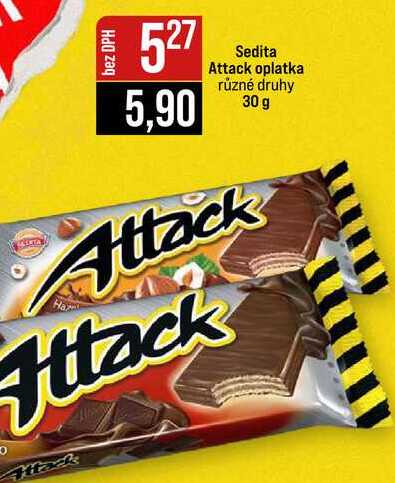 Sedita Attack oplatka různé druhy 30 g