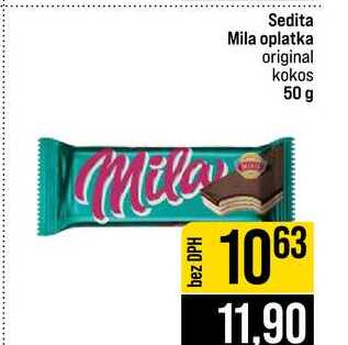 Sedita Mila oplatka original kokos 50 g 