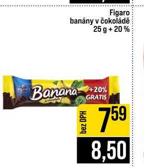 Figaro banány v čokoládě 25 g +20%