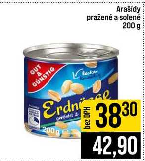 Arašídy pražené a solené 200 g