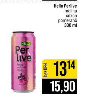 Hello Perlive malina citron pomeranč 330 ml