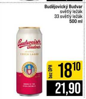 Budějovický Budvar světlý ležák 33 světlý ležák 500 ml 