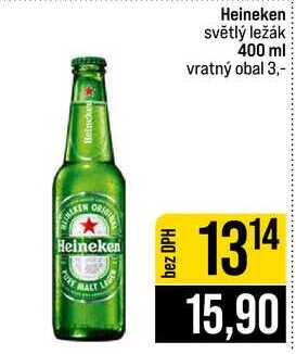 Heineken světlý ležák 400 ml