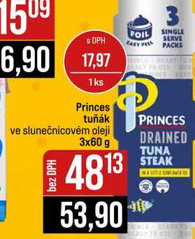 Princes tuňák ve slunečnicovém oleji 3x60 g