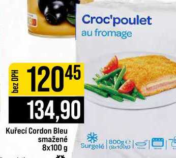 Kuřecí Cordon Bleu smažené 8x100 g