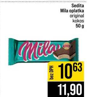 Sedita Mila oplatka original kokos 50 g