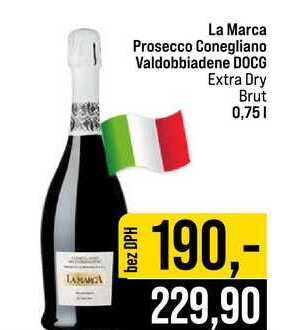 La Marca Prosecco Conegliano Valdobbiadene DOCG Extra Dry Brut 0,75l