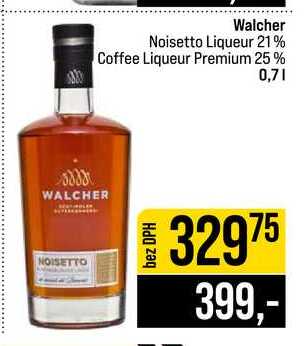 Walcher Noisetto Liqueur 21% Coffee Liqueur Premium 25% 0,7l