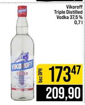 Vikoroff Triple Distilled Vodka 37,5% 0,7l