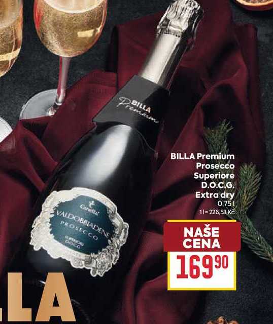 BILLA Premium Prosecco Superiore D.O.C.G. Extra dry 0,75l