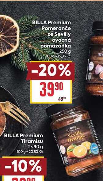 BILLA Premium Pomeranče ze Sevilly Ovocná pomazánka 250 g 