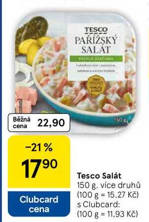 Tesco Salát, 150 g, více druhů
