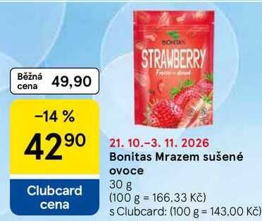 Bonitas Mrazem sušené ovoce, 30 g 