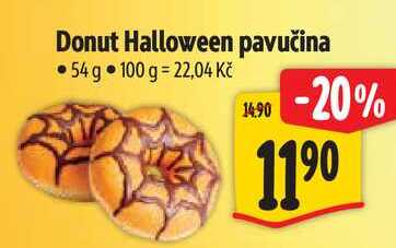 Donut Halloween pavučina, 54 g