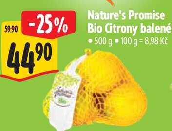 Nature's Promise Bio Citrony balené, 500 g