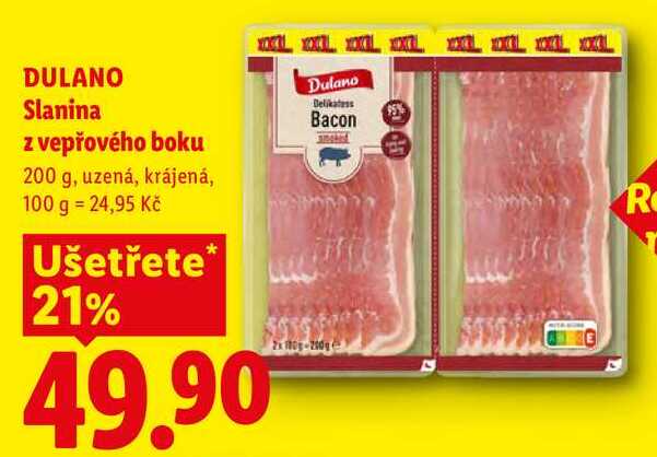 DULANO Slanina z vepřového boku, 200 g