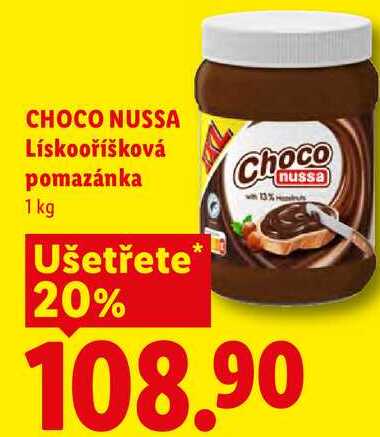 CHOCO NUSSA Lískooříšková pomazánka, 1 kg