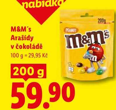M&M's Arašídy v čokoládě, 200 g 