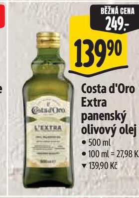Costa d'Oro Extra panenský olivový olej, 500 ml