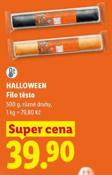 HALLOWEEN Filo těsto, 500 g, různé druhy