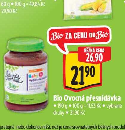 Bio Ovocná přesnídávka 190 g