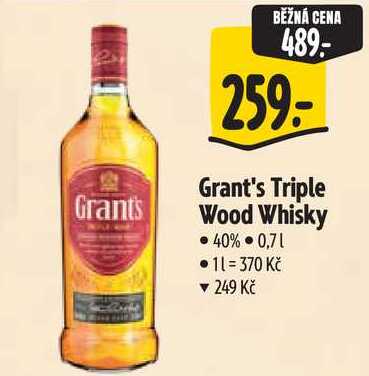 Grant's Triple Wood Whisky, 0,7 l