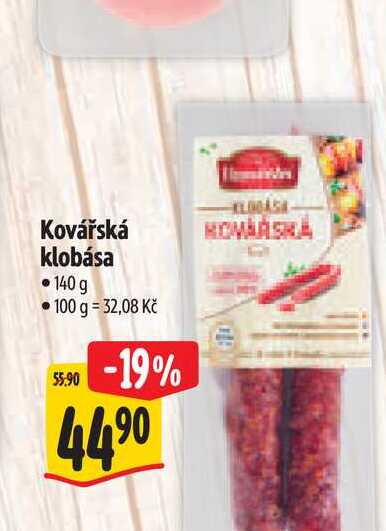 Kovářská klobása 140g 