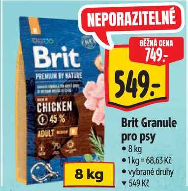Brit Granule pro psy, 8 kg