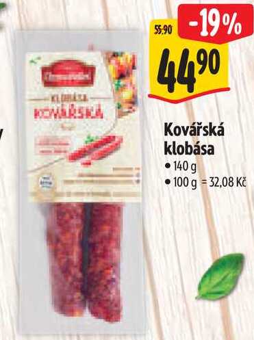 Kovářská klobása, 140 g