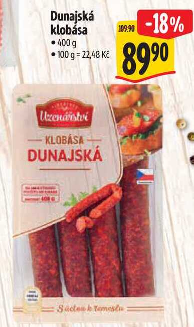 Dunajská klobása, 400 g