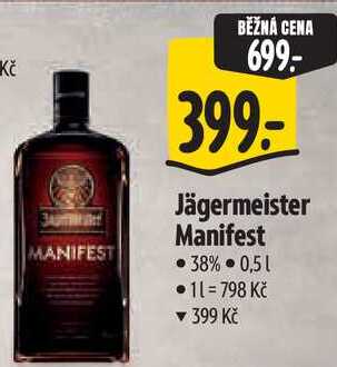 Jägermeister Manifest, 0,5 l