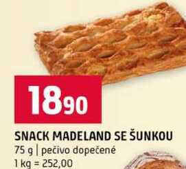 SNACK MADELAND SE ŠUNKOU 75 g pečivo dopečené 
