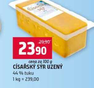 CÍSAŘSKÝ SÝR UZENÝ 44% tuku 100g
