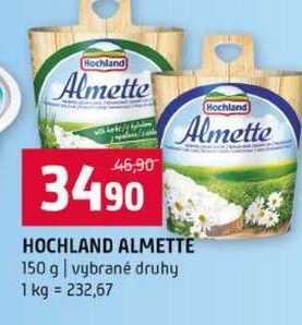 HOCHLAND ALMETTE 150 g vybrané druhy