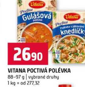 VITANA POCTIVÁ POLÉVKA 88-97 g vybrané druhy