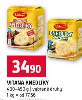 VITANA KNEDLÍKY 400-450 g vybrané druhy 