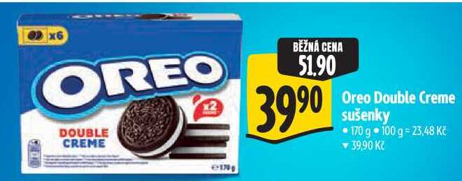 Oreo Double Creme sušenky, 170 g