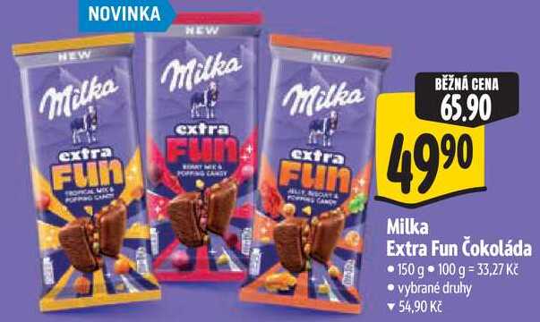 Milka Extra Fun Čokoláda, 150 g 