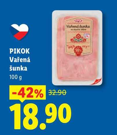 PIKOK Vařená šunka, 100 g