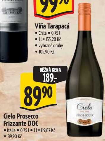 Cielo Prosecco Frizzante DOC, 0,75 l