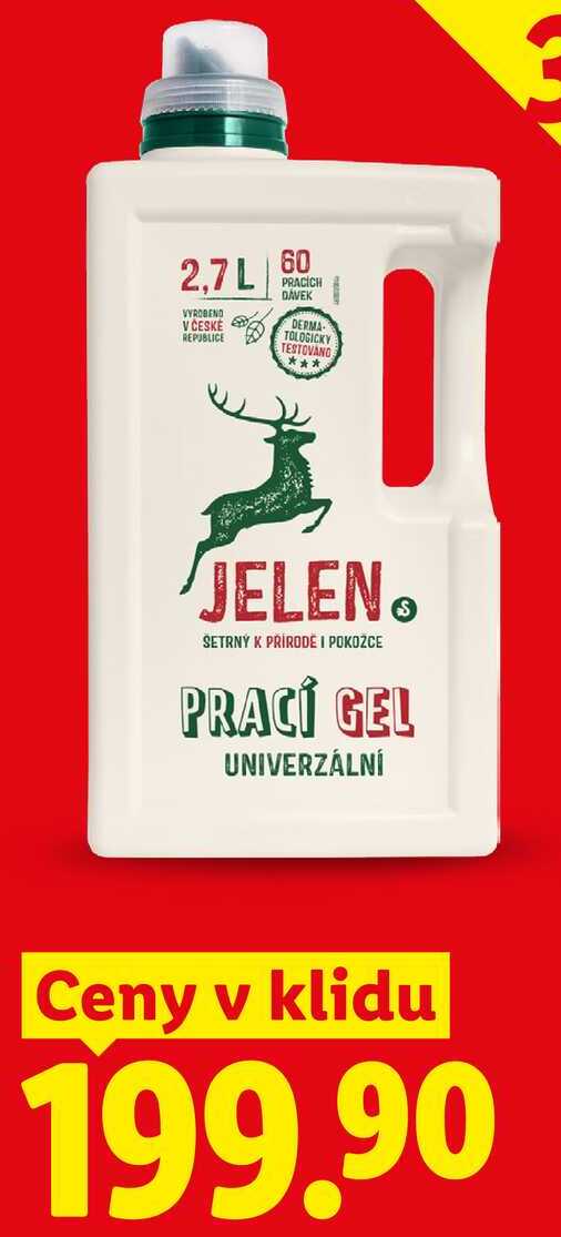 JELEN PRACÍ GEL, 2,7 l/60 PD