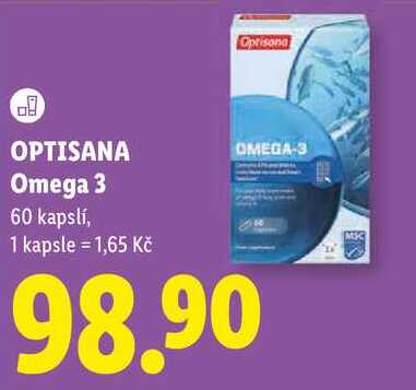 OPTISANA Omega 3, 60 kapslí