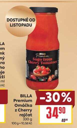 BILLA Premium Omáčka z Cherry rajčat 330 g